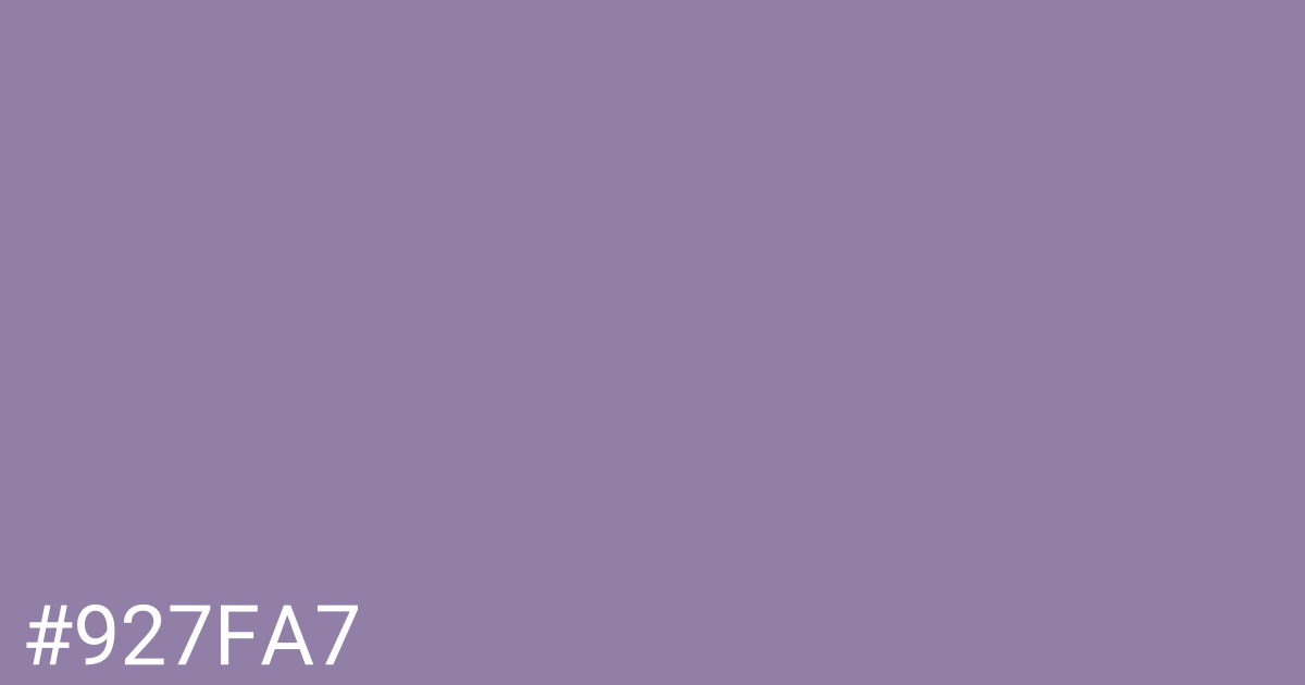 Hex color #927fa7 graphic