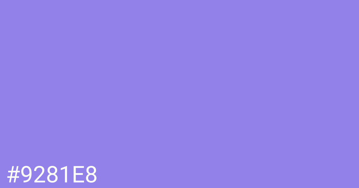 Hex color #9281e8 graphic