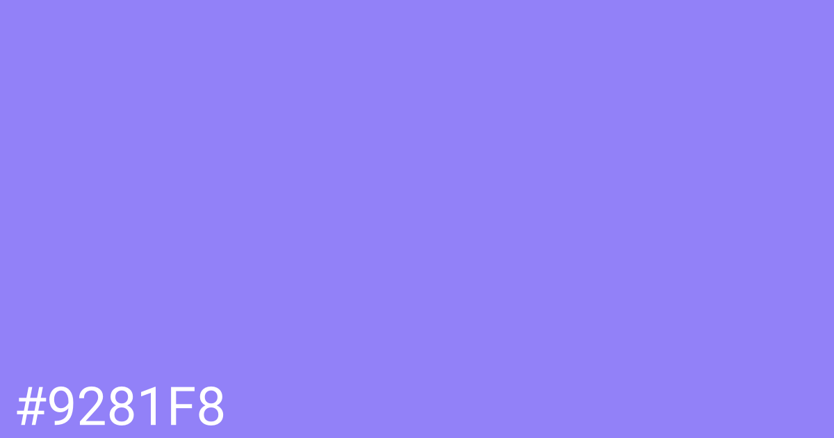 Hex color #9281f8 graphic