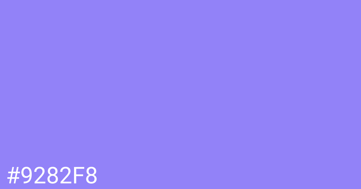 Hex color #9282f8 graphic