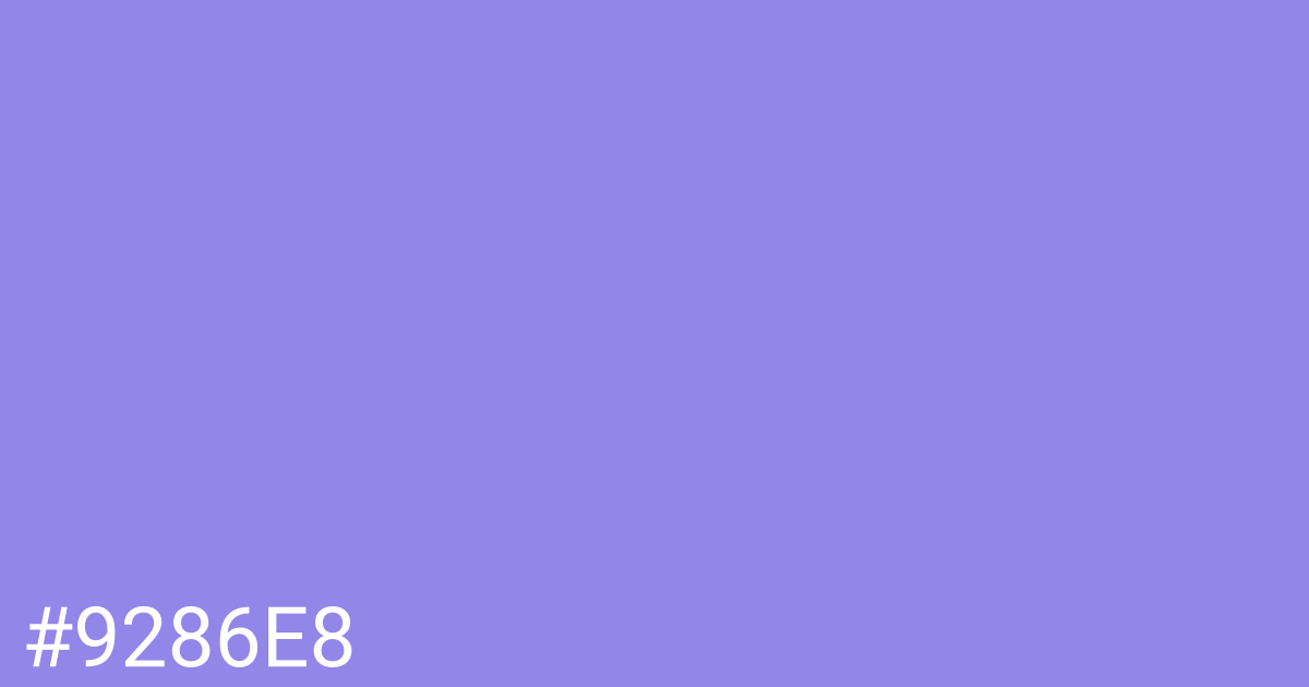 Hex color #9286e8 graphic