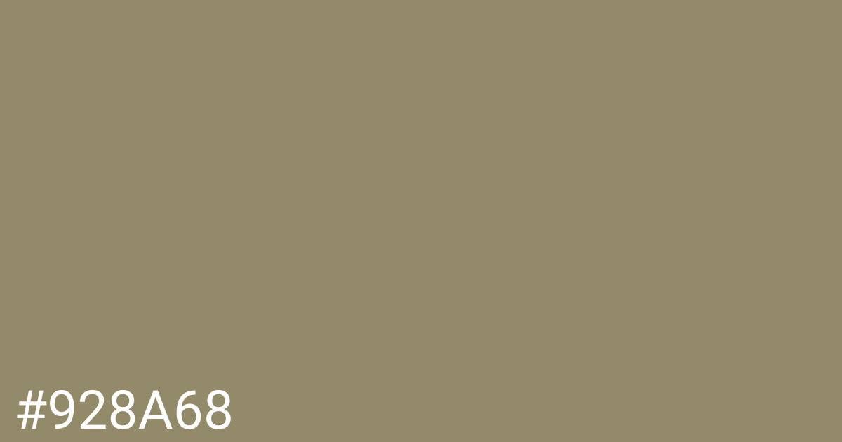 Hex color #928a68 graphic