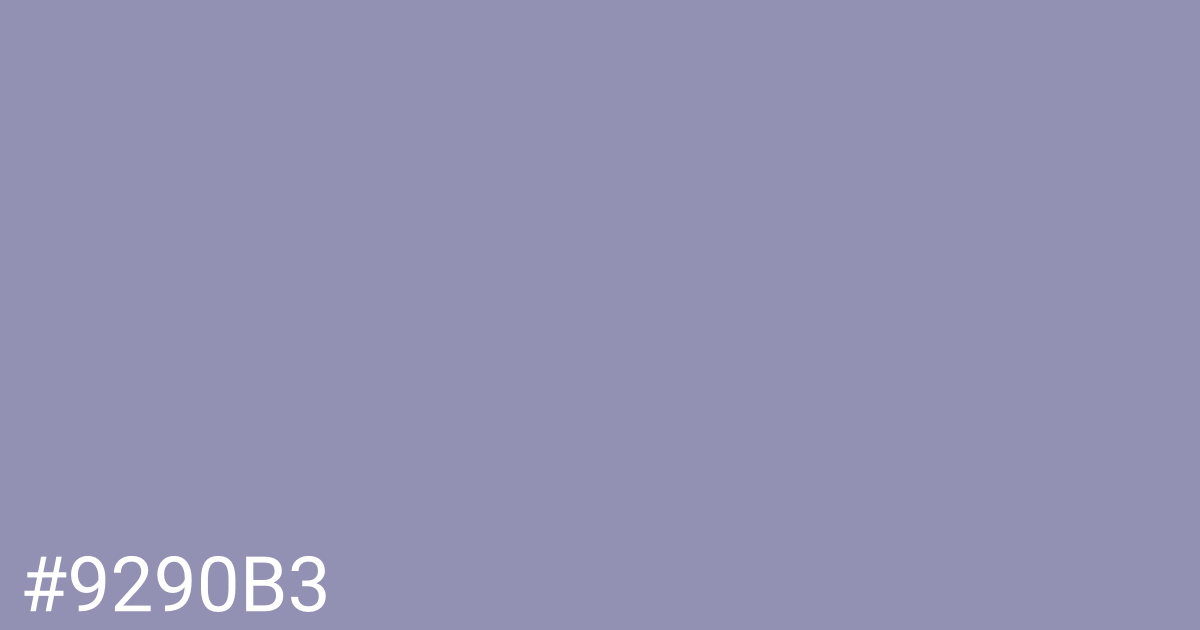 Hex color #9290b3 graphic