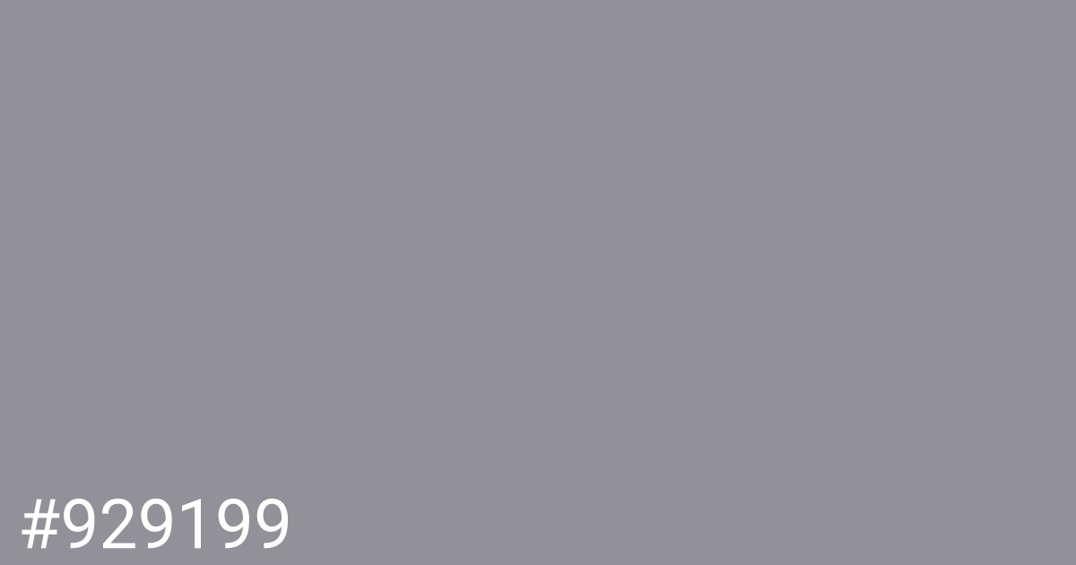 Hex color #929199 graphic