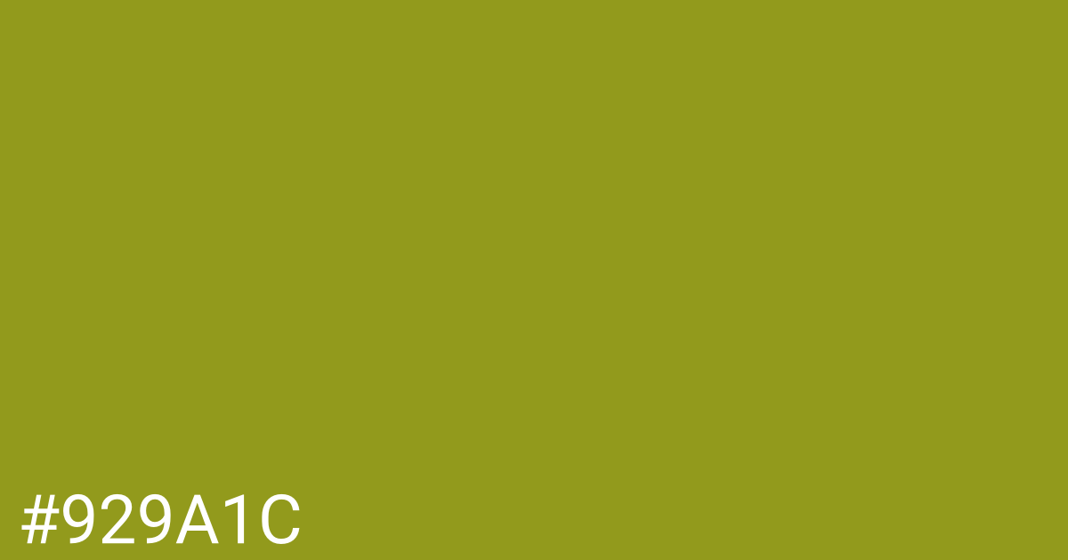 Hex color #929a1c graphic