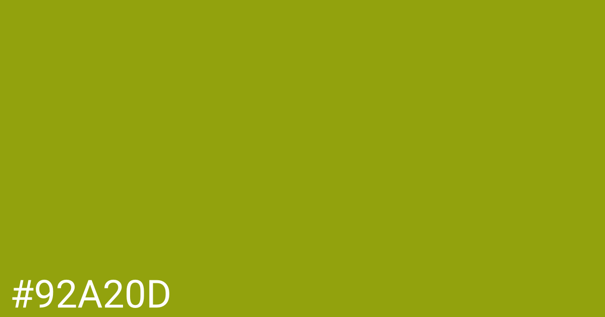 Hex color #92a20d graphic