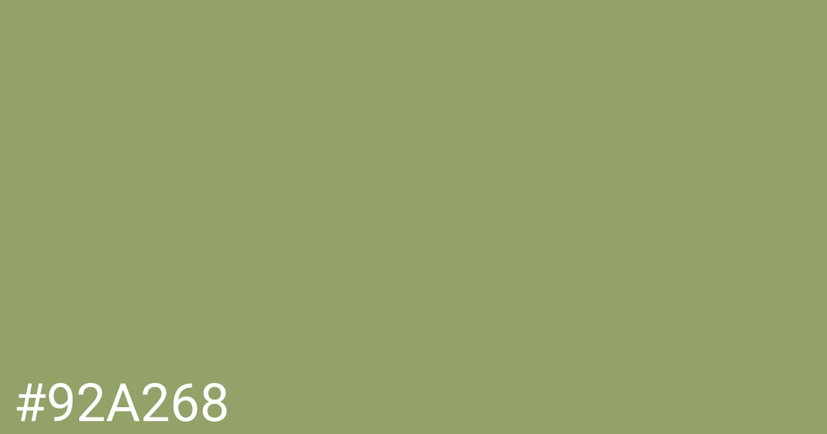 Hex color #92a268 graphic