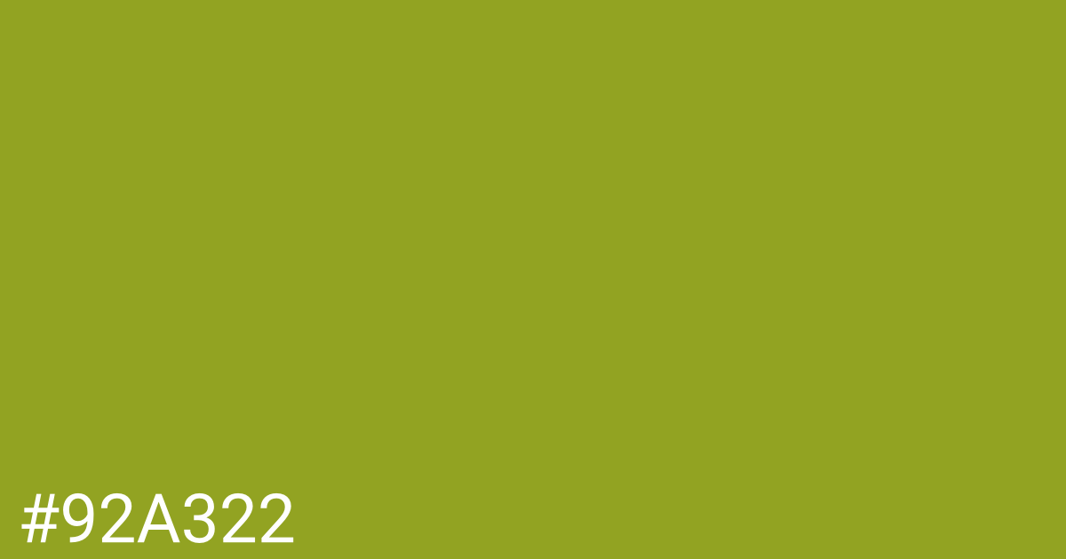 Hex color #92a322 graphic