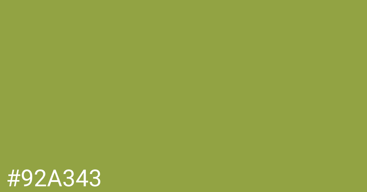 Hex color #92a343 graphic