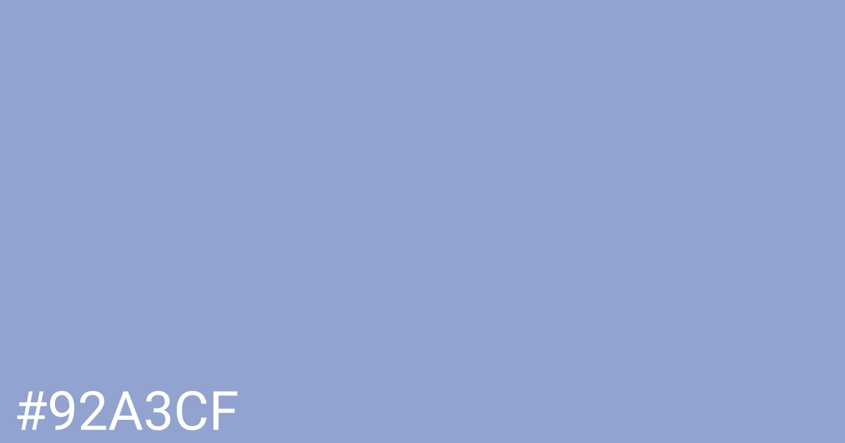 Hex color #92a3cf graphic