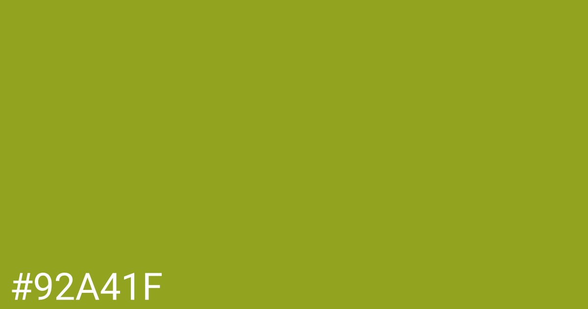 Hex color #92a41f graphic