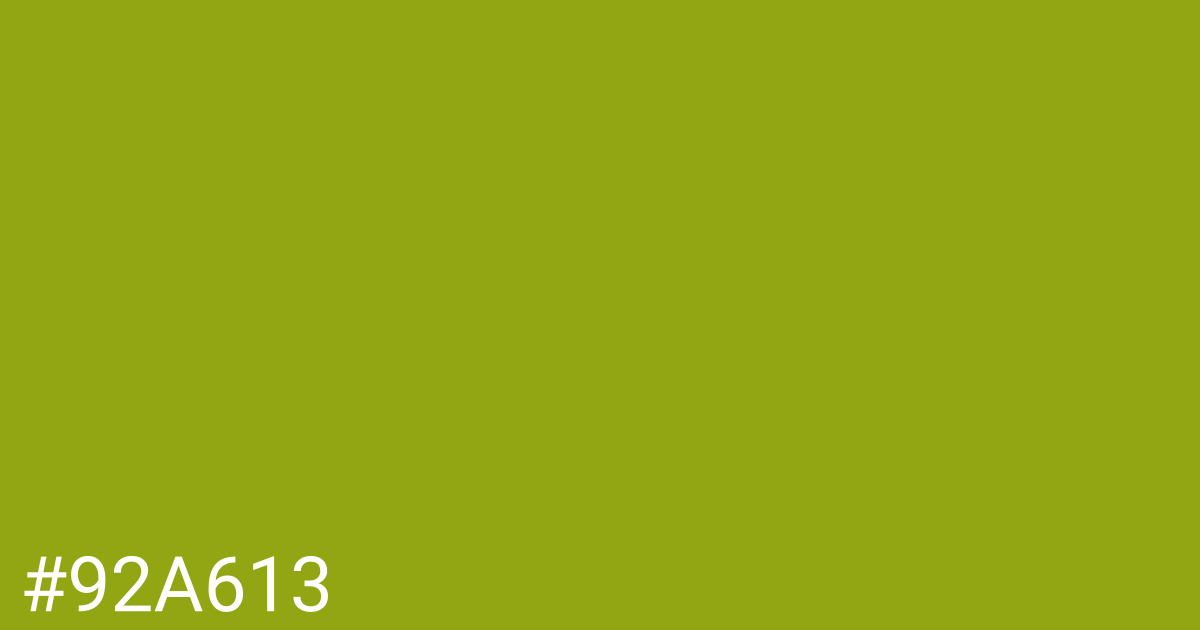 Hex color #92a613 graphic