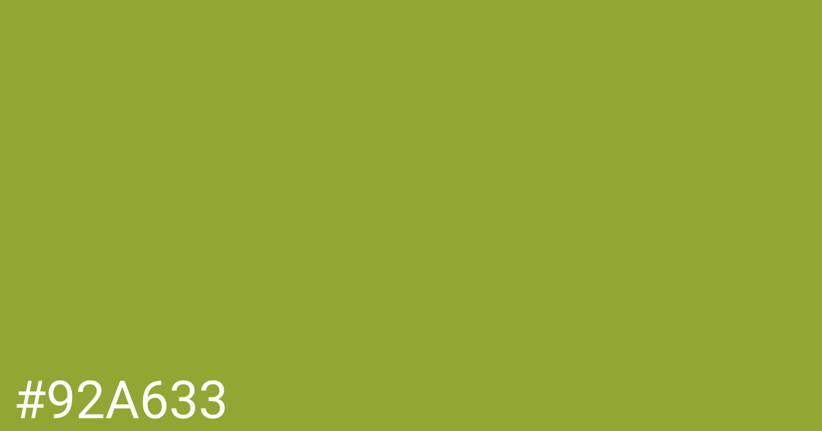 Hex color #92a633 graphic