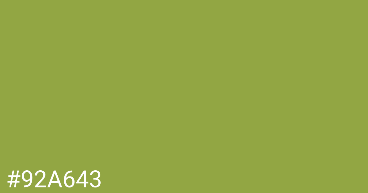 Hex color #92a643 graphic