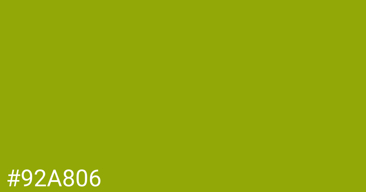 Hex color #92a806 graphic