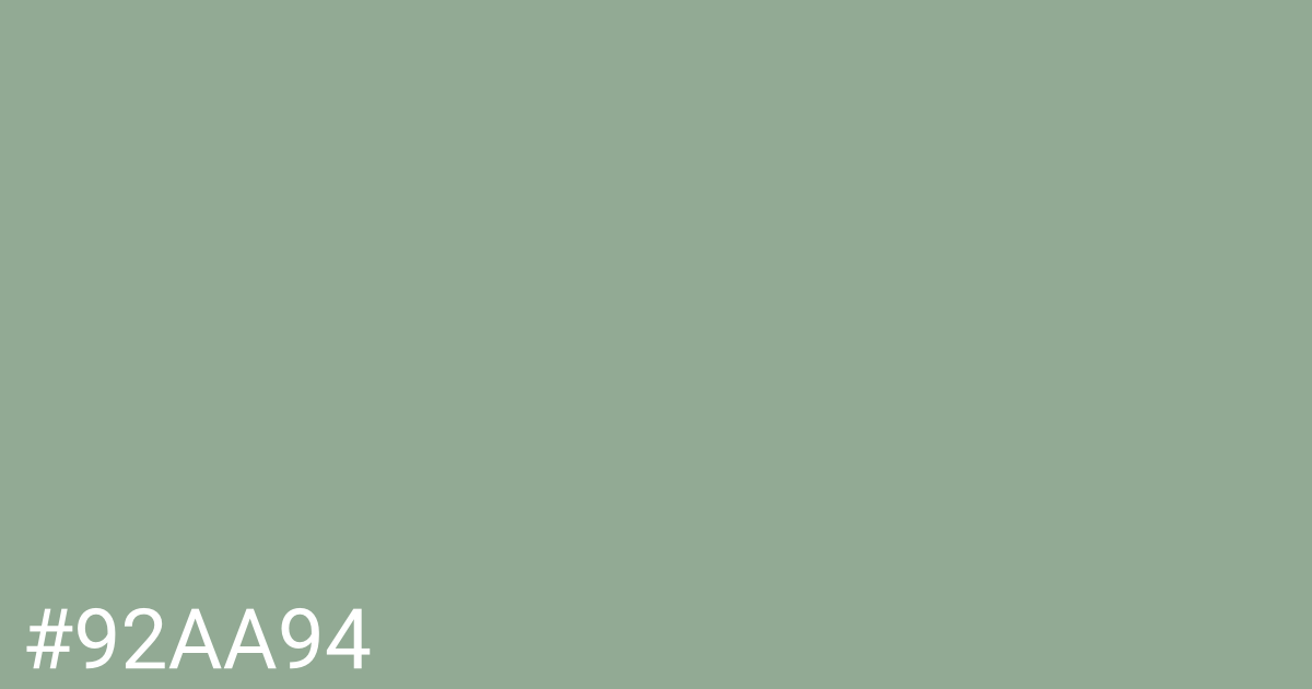 Hex color #92aa94 graphic