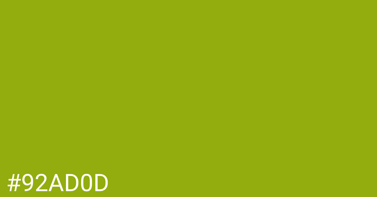 Hex color #92ad0d graphic