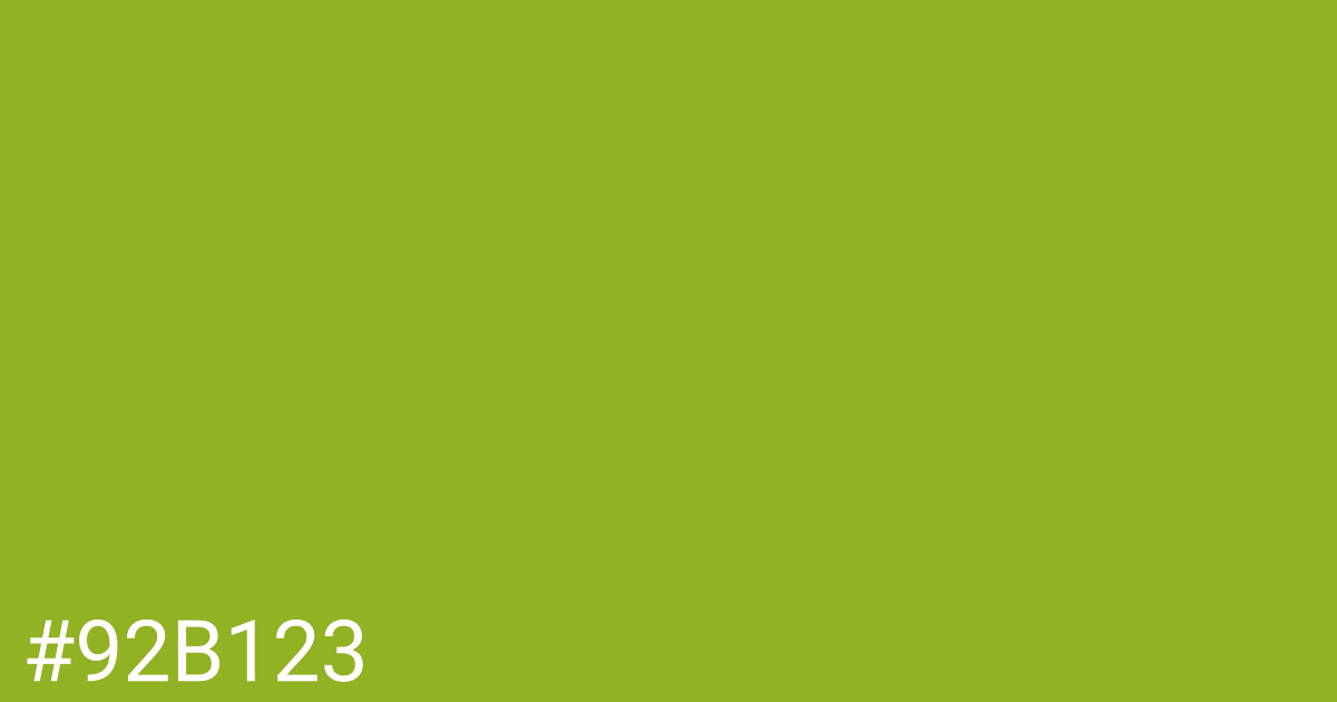 Hex color #92b123 graphic