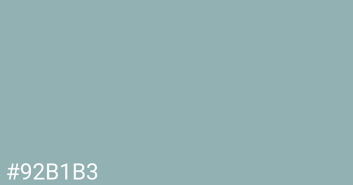 Hex color #92b1b3 graphic