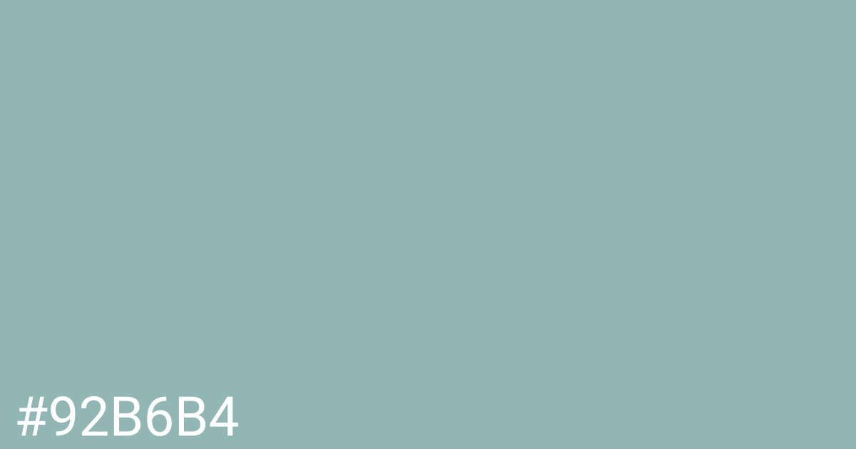 Hex color #92b6b4 graphic
