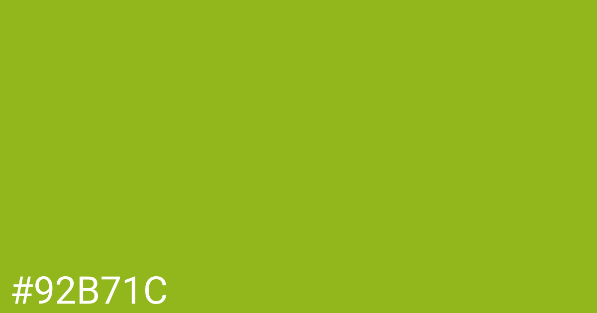 Hex color #92b71c graphic