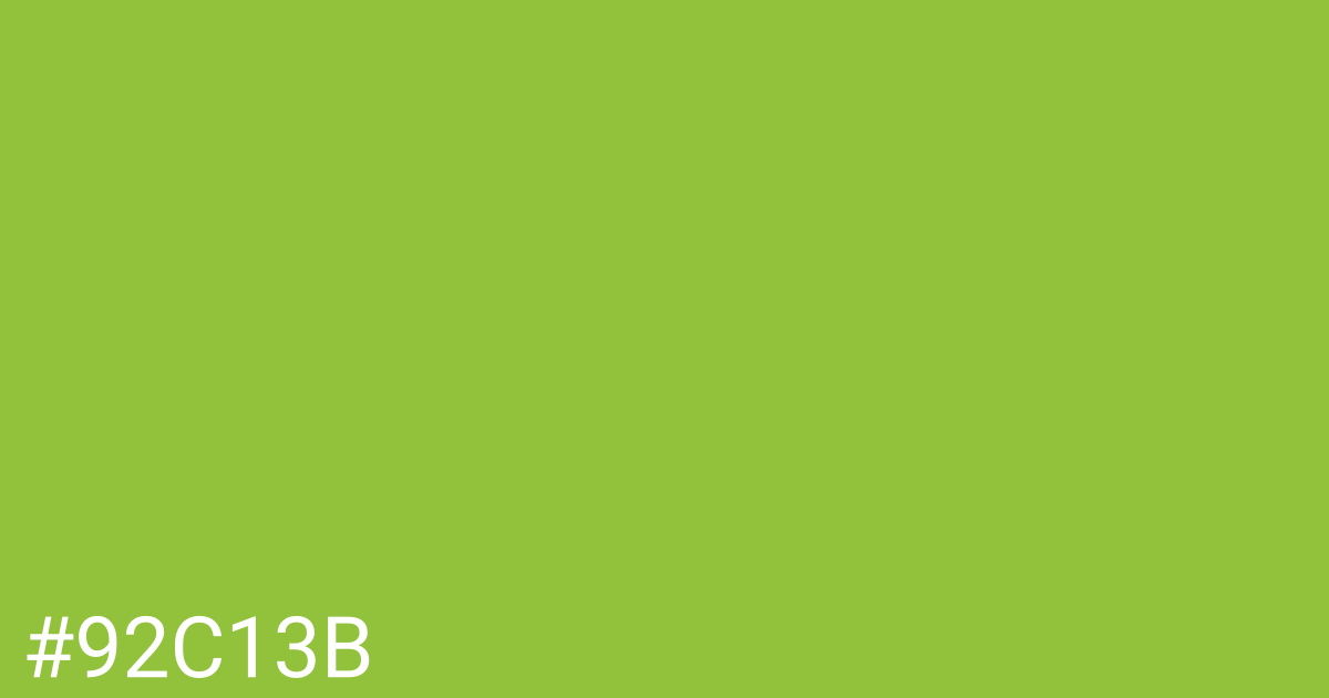 Hex color #92c13b graphic