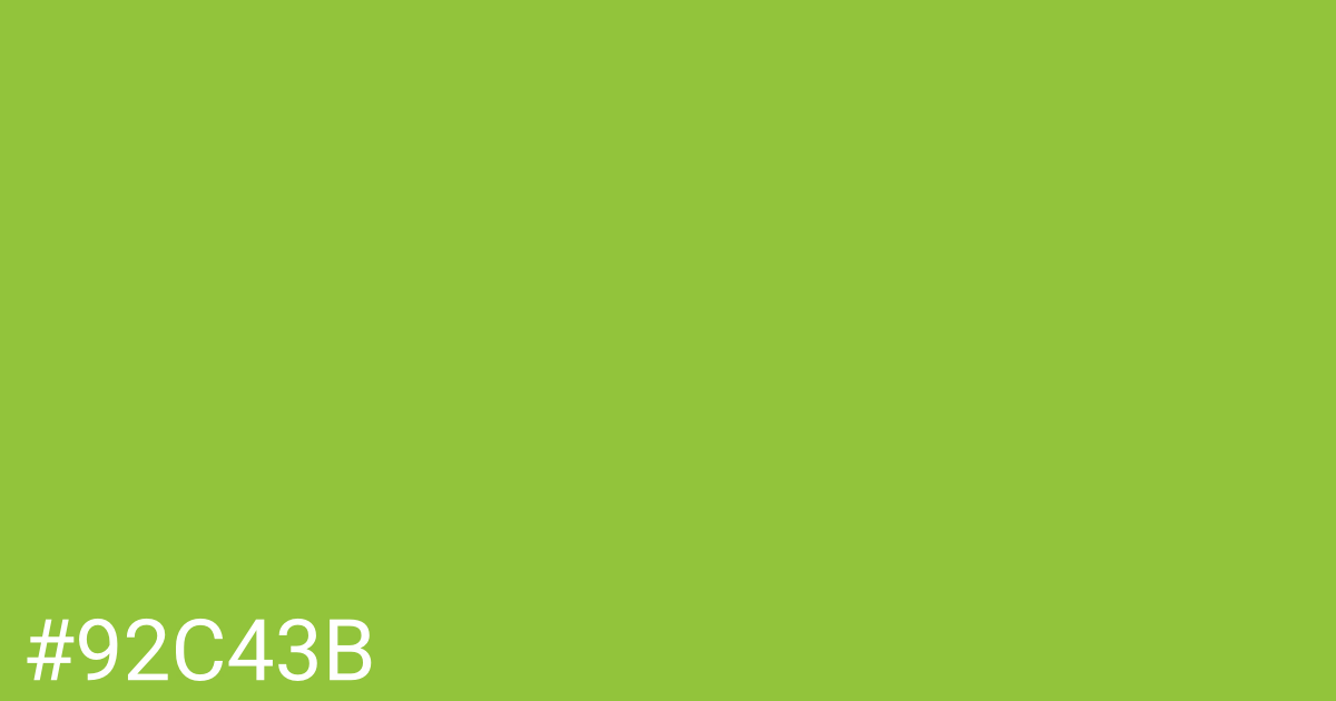 Hex color #92c43b graphic