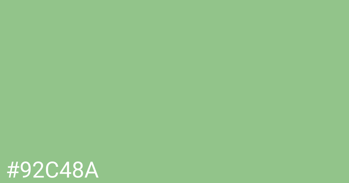 Hex color #92c48a graphic