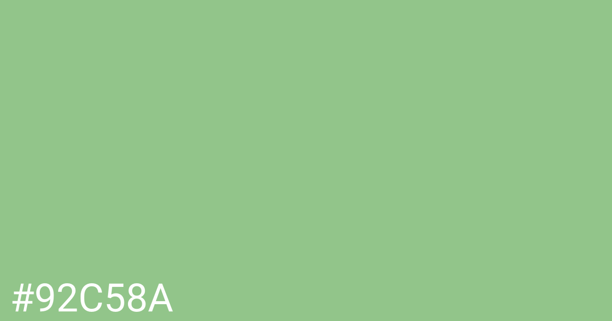 Hex color #92c58a graphic