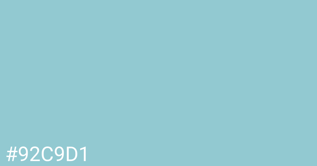 Hex color #92c9d1 graphic
