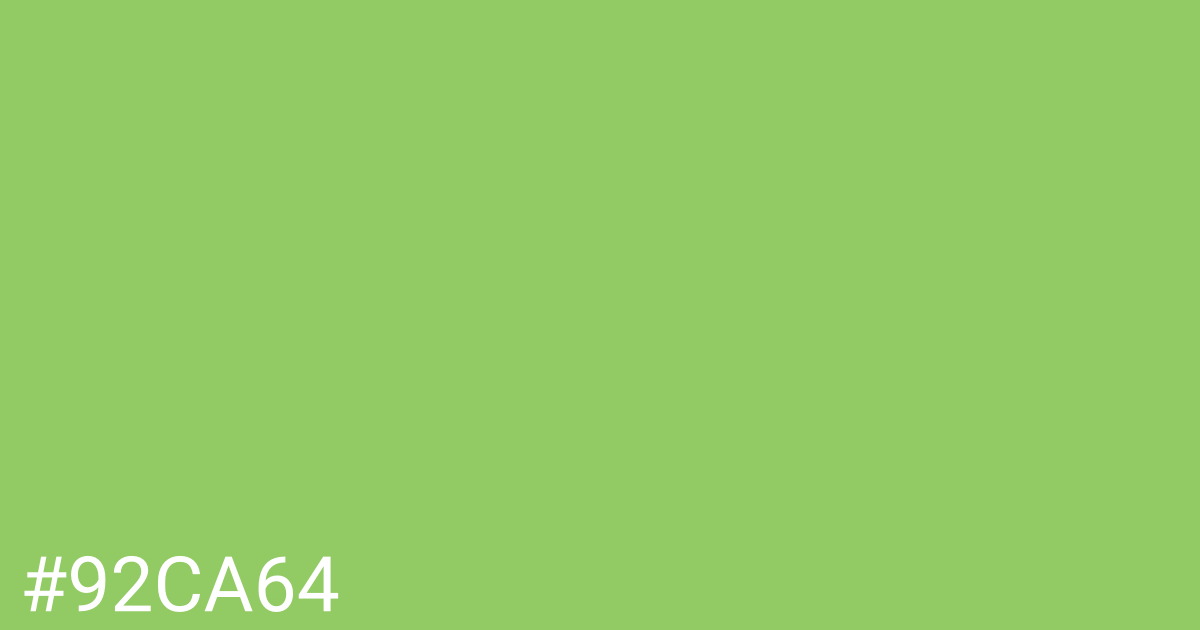 Hex color #92ca64 graphic