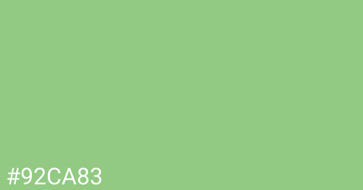 Hex color #92ca83 graphic