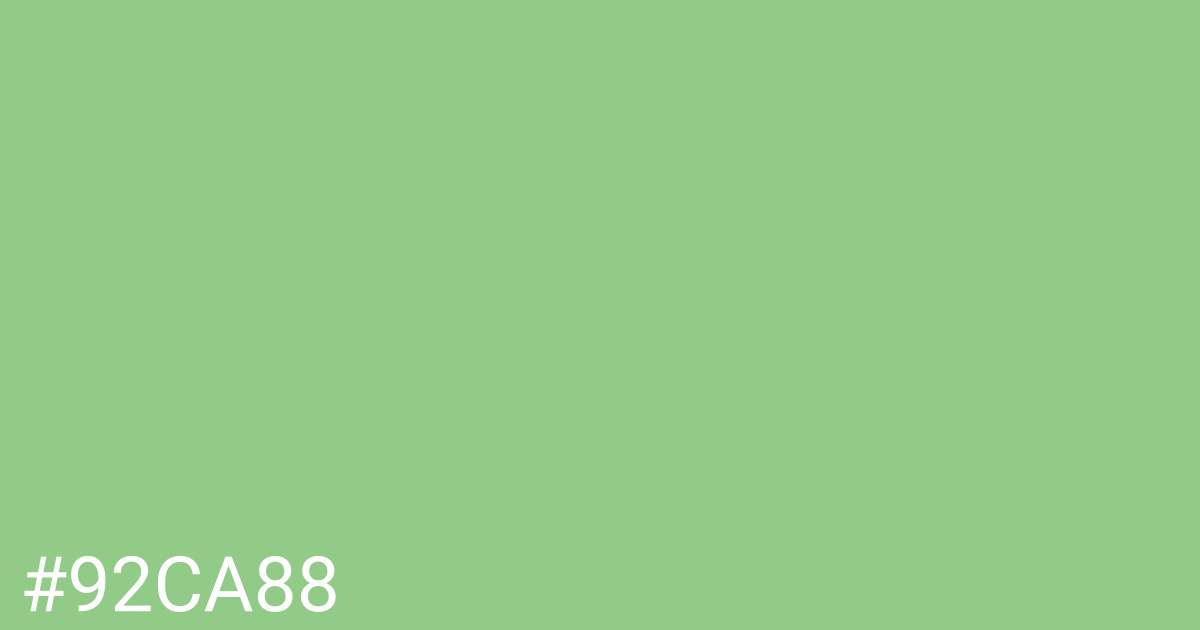 Hex color #92ca88 graphic