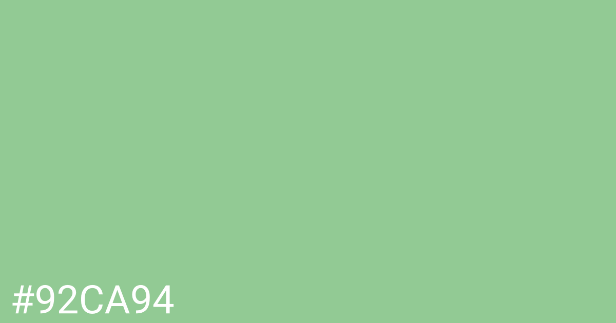 Hex color #92ca94 graphic