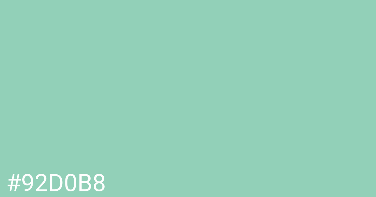 Hex color #92d0b8 graphic