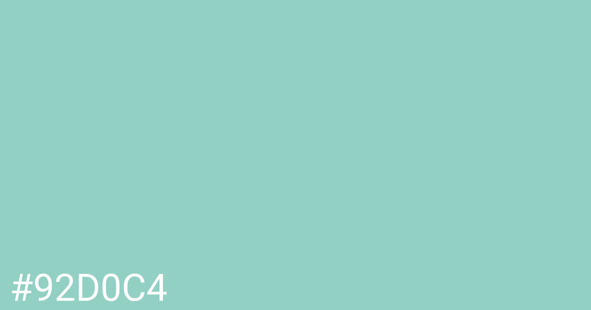 Hex color #92d0c4 graphic