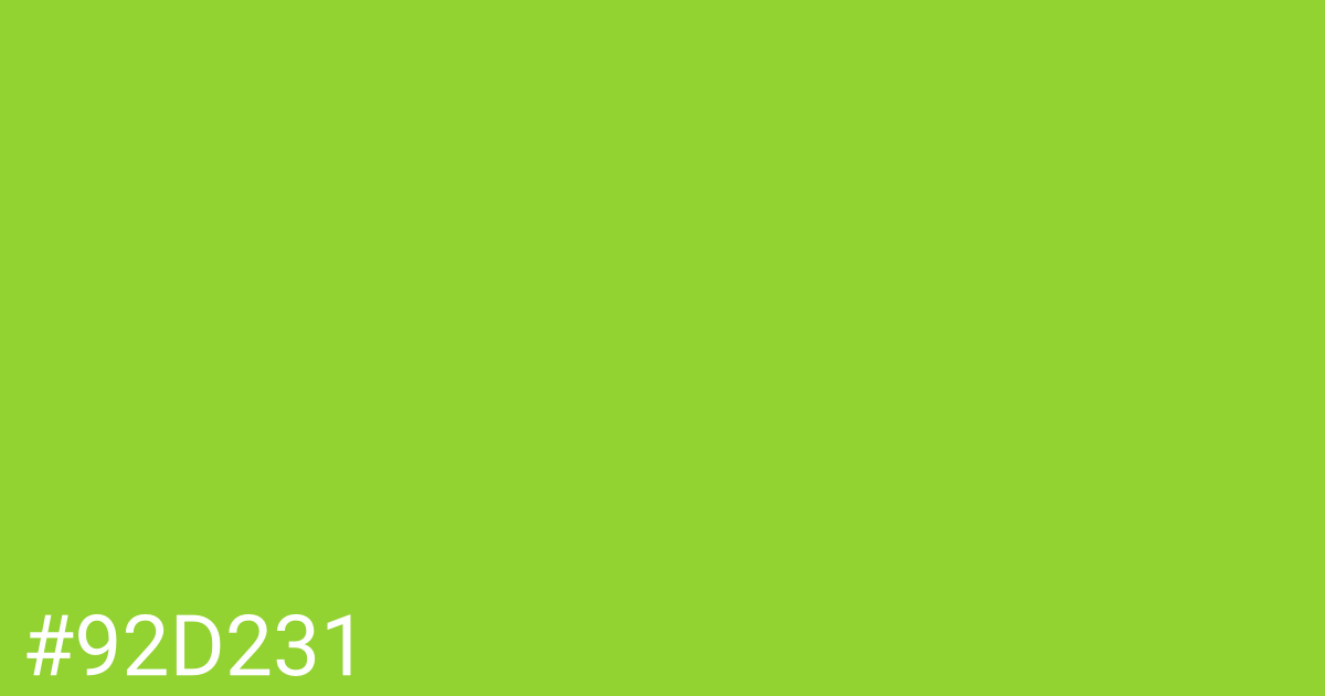 Hex color #92d231 graphic