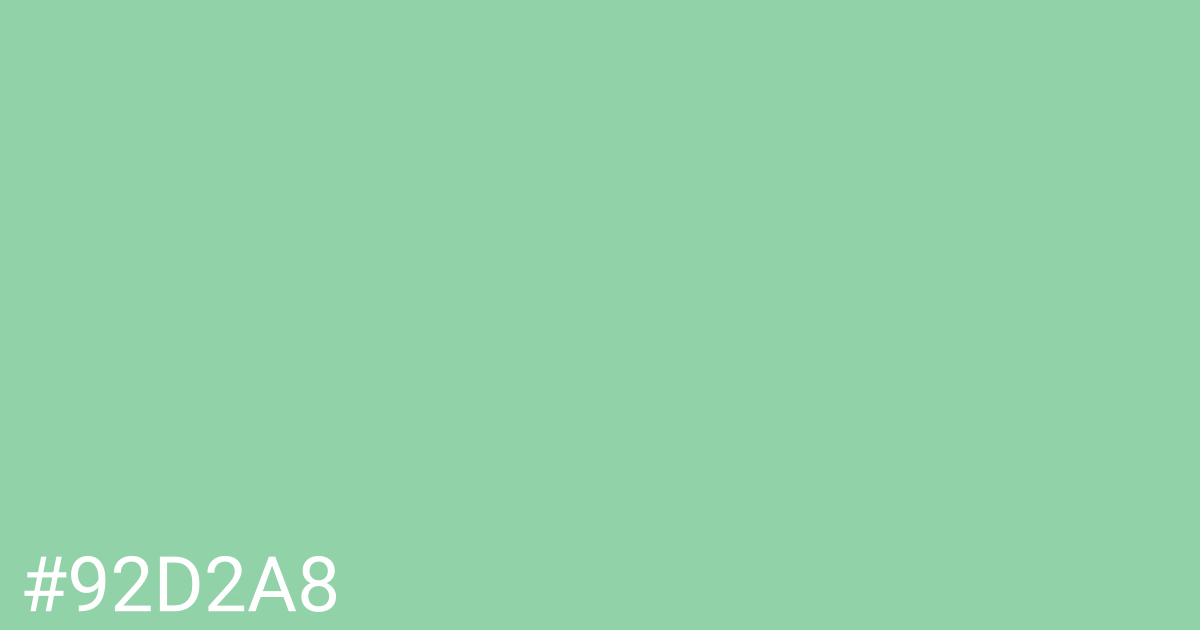 Hex color #92d2a8 graphic