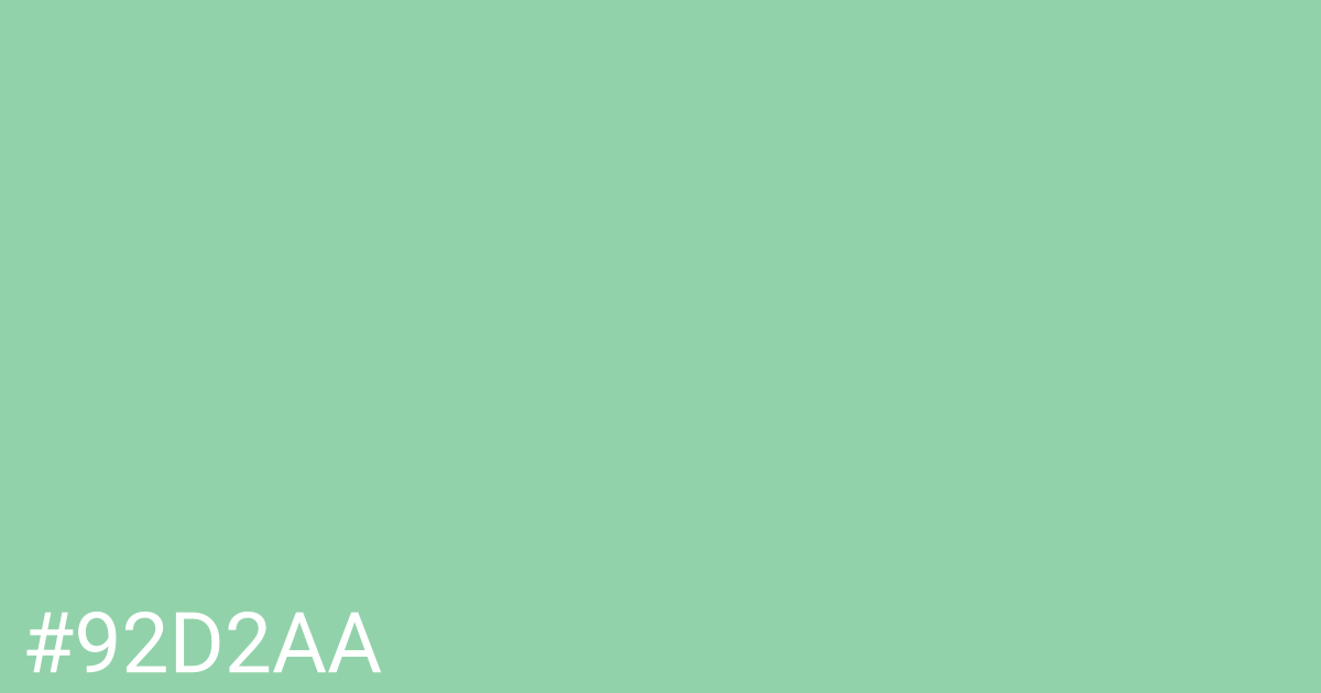 Hex color #92d2aa graphic