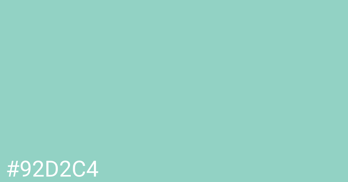 Hex color #92d2c4 graphic