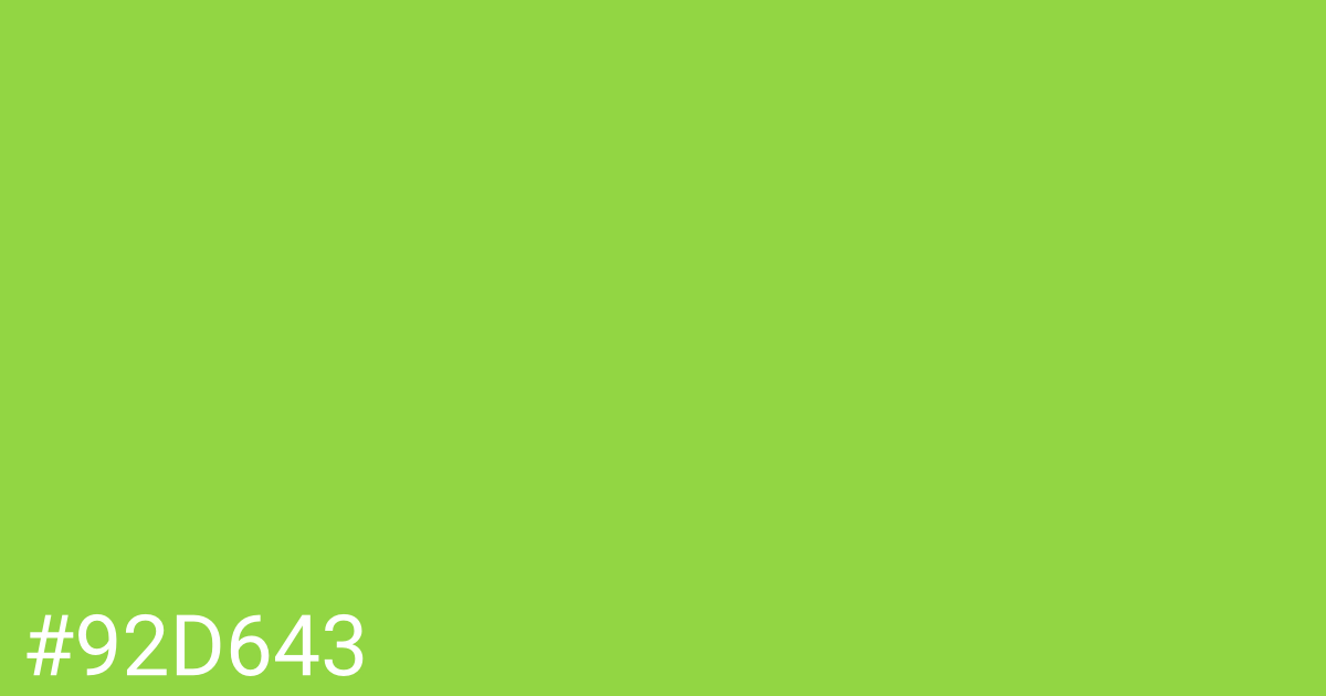 Hex color #92d643 graphic