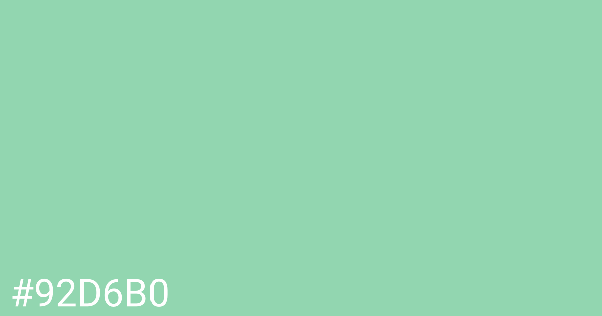 Hex color #92d6b0 graphic