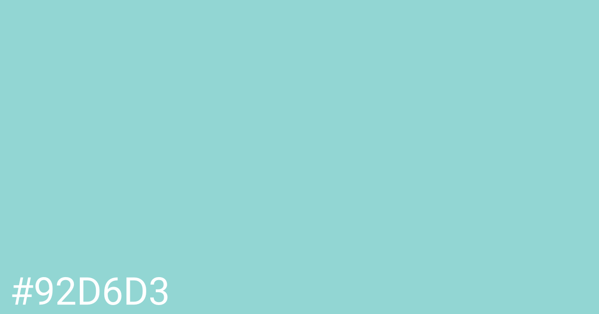 Hex color #92d6d3 graphic