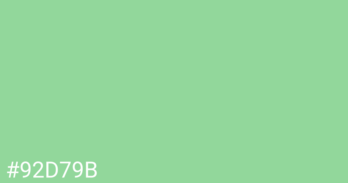 Hex color #92d79b graphic