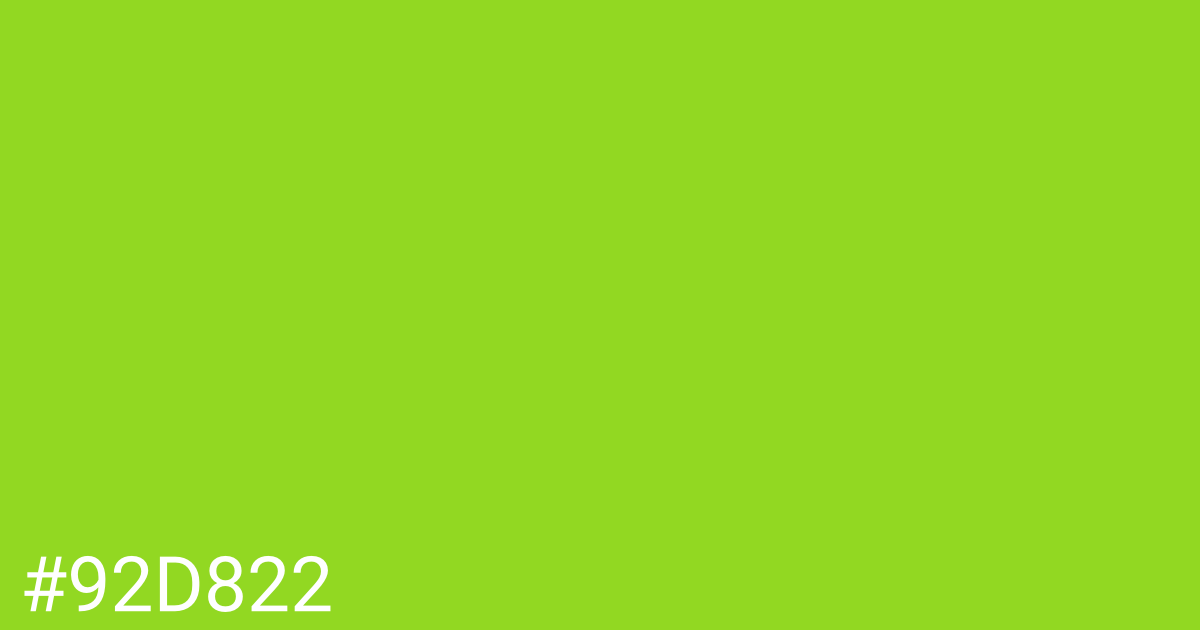 Hex color #92d822 graphic