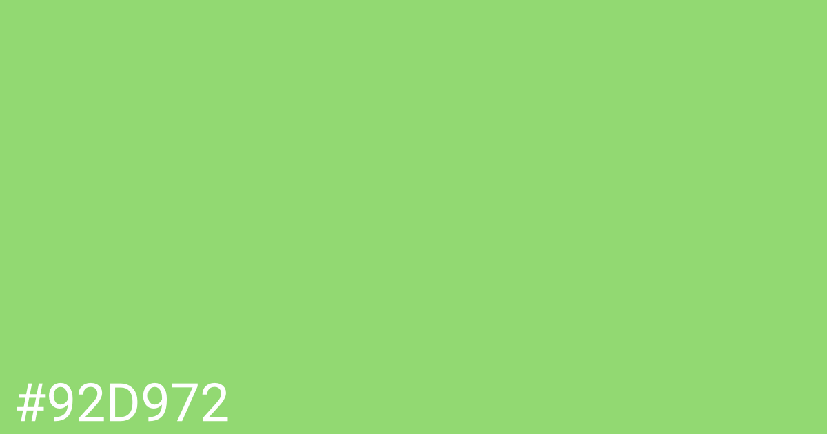 Hex color #92d972 graphic