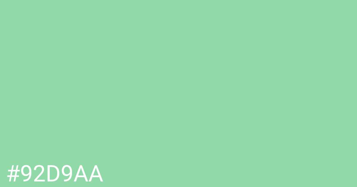 Hex color #92d9aa graphic