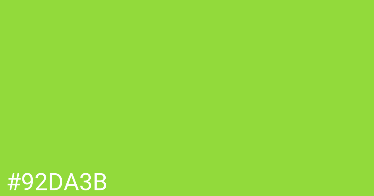 Hex color #92da3b graphic