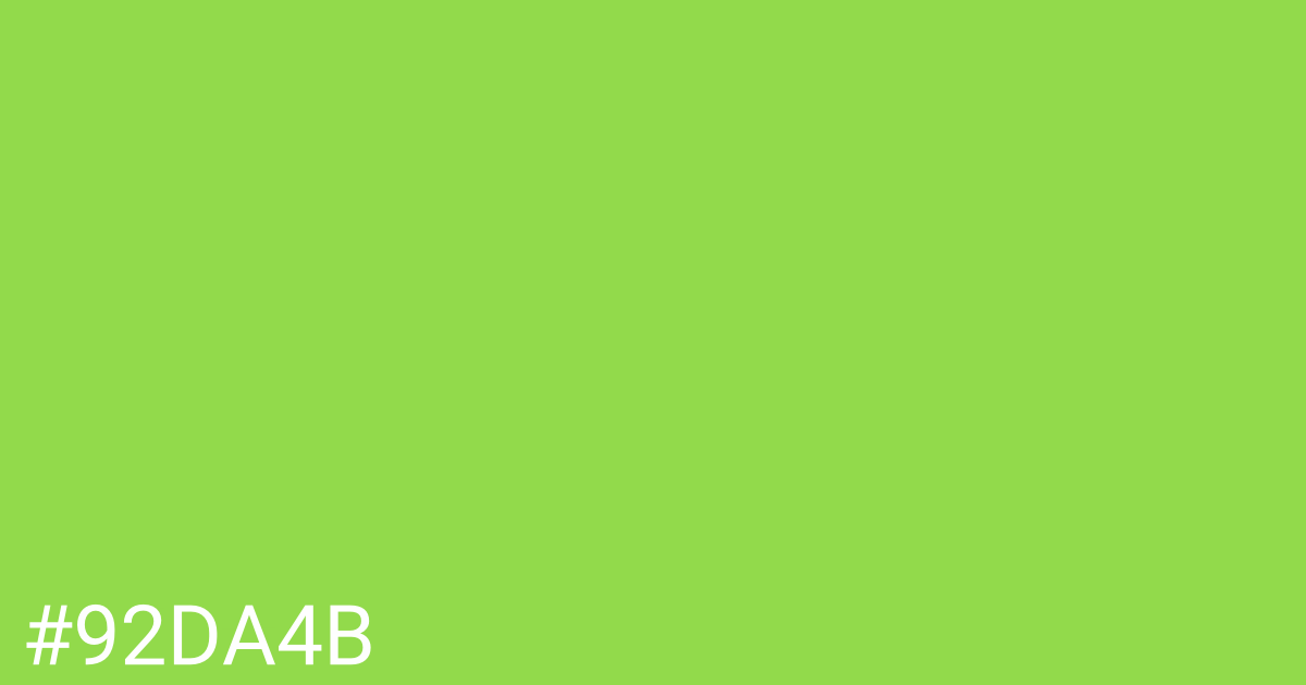 Hex color #92da4b graphic