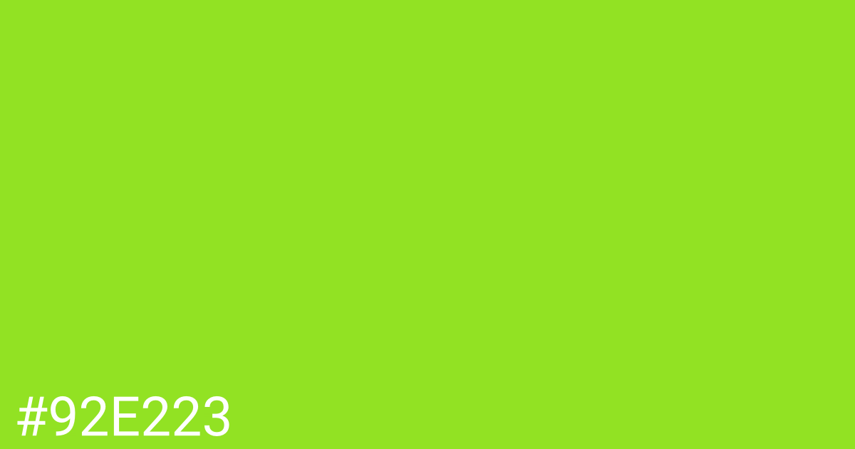 Hex color #92e223 graphic